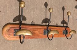 ANTIQUE FRENCH BRASS COAT HANGERS