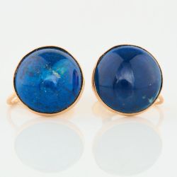 9CT GOLD LAPIS LAZULI SCREW BACK EARRINGS