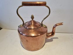 GEORGIAN COPPER KETTLE C 1820 IN EXCELLENT CONDITION 28CM