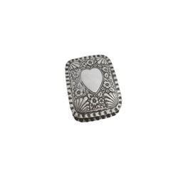 ANTIQUE EDWARDIAN STERLING SILVER TRINKET PILL BOX 1920