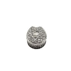 ANTIQUE VICTORIAN STERLING SILVER 'HORSESHOE' PILL TRINKET BOX 1900
