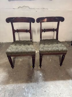 A PAIR OF WILLIAM 1V MAHOGANY CHAIRS