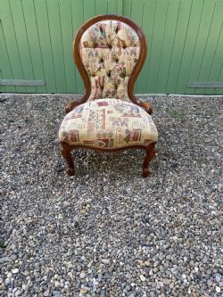 VICTORIAN MAHOGANY BEDROOMNURSING CHAIR