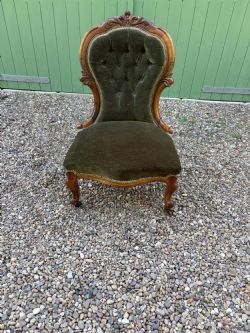 A VICTORIAN MAHOGANY BEDROOMNURSING CHAIR