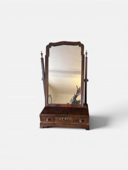 GEORGE III MAHOGANY TOILET MIRROR