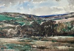 KERSHAW SCHOFIELD SIGNED EARLY 20TH CENTURY ANTIQUE WATERCOLOUR PAINTING YORKSHIRE DALES LANDSCAPE