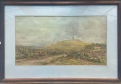 JAMES ORROCK ORIGINAL 19TH CENTURY ANTIQUE WATERCOLOUR PAINTING VALE OF BELVOIR WINDMILL LEICESTERSHIRE LANDSCAPE