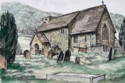 JOSEPH RR MCCULLOCH RBA 1934 ST HILDA'S CHURCH ELLERBURN THORNTON DALE YORKSHIRE ORIGINAL EARLY 20TH CENTURY WATERCOLOUR PAINTING ENGLISH LANDSCAPE