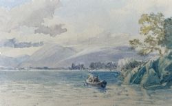 THOMAS MILES RICHARDSON JNR RWS 1863 MONOGRAM SIGNED ORIGINAL MID 19TH CENTURY ANTIQUE WATERCOLOUR PAINTING LOCH AWE SCOTLAND SCOTTISH LANDSCAPE