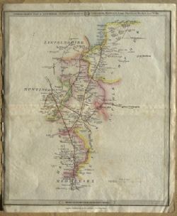 CAMBRIDGE NORFOLK ANTIQUE ROAD MAP C1820S R H LAURIE LONDON ELY KINGS LYNN