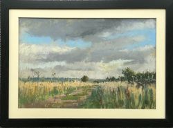 ANGUS RANDS ORIGINAL VINTAGE PASTEL DRAWING PAINTING YORKSHIRE DALES LANDSCAPE PART OF A PORTFOLIO OF PREVIOUSLY UNSEEN WORKS