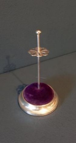 EDWARDIAN SILVER HAT PIN STAND
