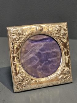 EDWARDIAN SILVER REYNOLDS ANGELS PHOTO FRAME