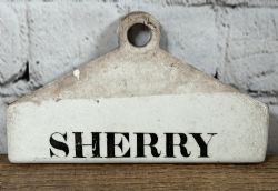 19TH CENTURY POTTERY WINE BIN LABEL