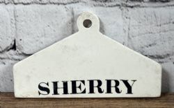 19TH CENTURY POTTERY WINE BIN LABEL