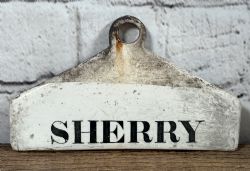 19TH CENTURY POTTERY WINE BIN LABEL