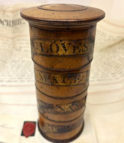 GEORGE III TREEN SPICE TOWER