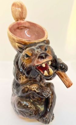 VICTORIAN HOLDCROFT MAJOLICA BEAR JUG
