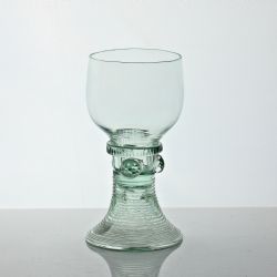 GEORGIAN LIGHT GREEN GLASS ROEMER