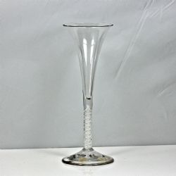 GEORGIAN DOUBLE SERIES OPAQUE TWIST WINE GLASS TRUMPET BOWL