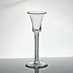 GEORGIAN MULTI SPIRAL AIR TWIST WINE GLASS WAISTED BUCKET BOWL