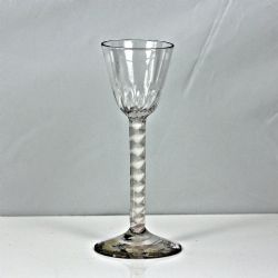 GEORGIAN SINGLE SERIES OPAQUE TWIST WINE GLASS ROUNDED FUNNEL BOWL