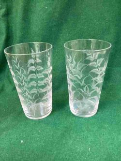 PAIR OF VICTORIAN PINT ALE GLASSES