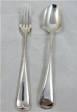 VICTORIAN SILVER FORK AND SPOON WALTER JOHN BARNARD