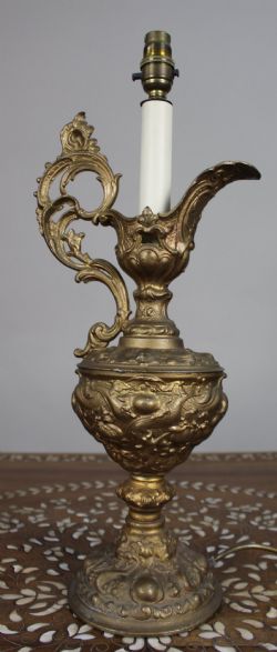 GILT METAL EWER LAMP C1900