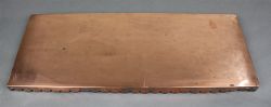 GEORGIAN COPPER HEARTH PLATE WITH SCALLOPED EDGE C1800