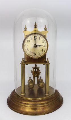 ANTIQUE GERMAN DOMED ANNIVERSARY CLOCK