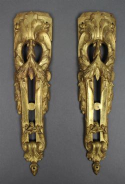 PAIR OF LOUIS XVI STYLE GILT BRONZE FURNITURE MOUNTS C1890