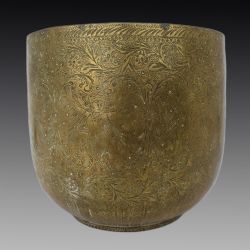 ANTIQUE INDIAN BRASS CACHEPOT C1880