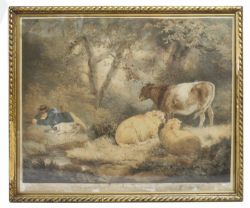 GEORGE MORLAND MORLANDS SUMMER 1802 COLOURED MEZZOTINT BY WILLIAM BARNARD