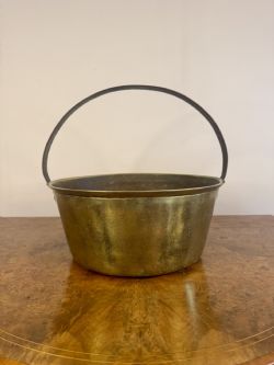 QUALITY HEAVY ANTIQUE VICTORIAN BRASS JAM PALE