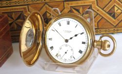 1930S REVUE HALF HUNTER POCKET WATCH