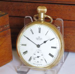 1940S SMITHS DE LUXE POCKET WATCH MADE IN ENGLAND