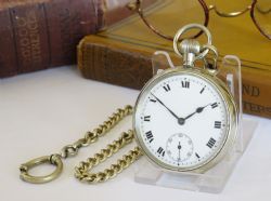 ANTIQUE POCKET WATCH AND CHAIN