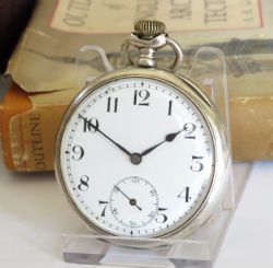 ANTIQUE SILVER POCKET WATCH ODDFELLOWS 1918
