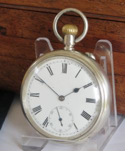 ANTIQUE SILVER STAUFFER POCKET WATCH