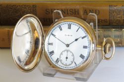 ELGIN FULL HUNTER POCKET WATCH 1915