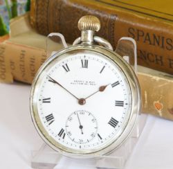 ANTIQUE ENGLISH SILVER JARROWONTYNE POCKET WATCH