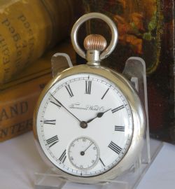 ANTIQUE SILVER TAVANNES POCKET WATCH C1900