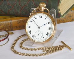 ANTIQUE VERTEX POCKET WATCH AND CHAIN