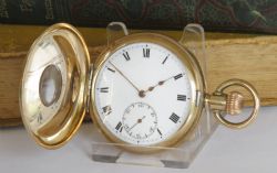 ANTIQUE LIMIT REVUE HALF HUNTER POCKET WATCH
