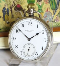 1930S SILVER KENDAL DENT POCKET WATCH
