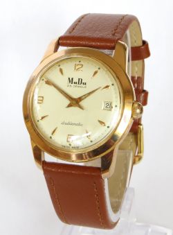 GENTS 1950S MUDU DOUBLEMATIC WRIST WATCH