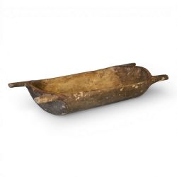 LARGE 19TH CENTURY FRENCH FARMHOUSE KNEADING DOUGH BOWL WITH RICH PATINA