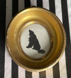 AUGUSTIN EDOUART TEENY CUT SILHOUETTE OF A DOG