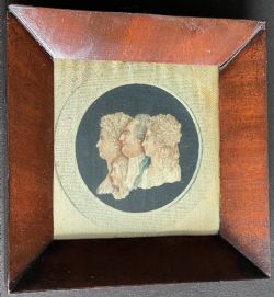 RARE PRINT ON SILK OF LOUIS XVI AND FAMILY